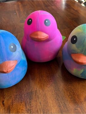 Viral Limited 5”Colorful Rubber Duck - Pink, Blue, Tie-Dye